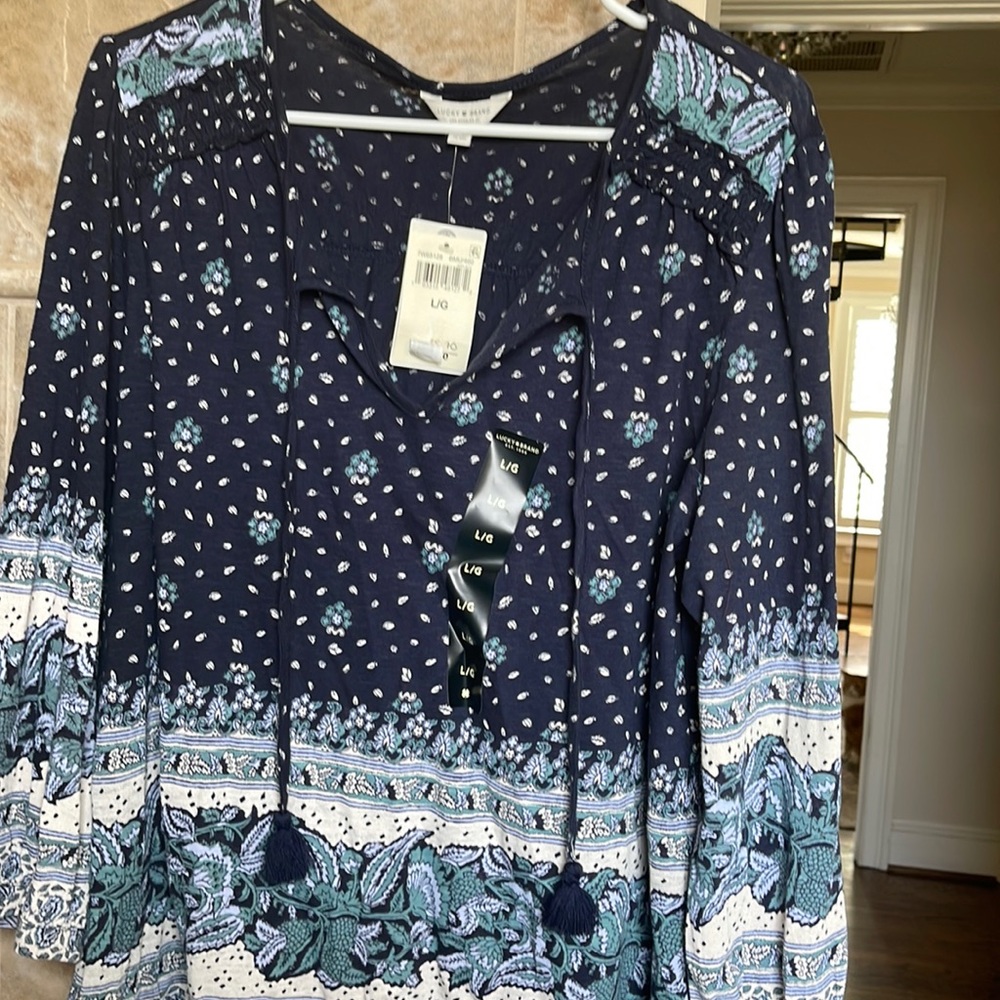 NWT lucky brand cotton tunic size l